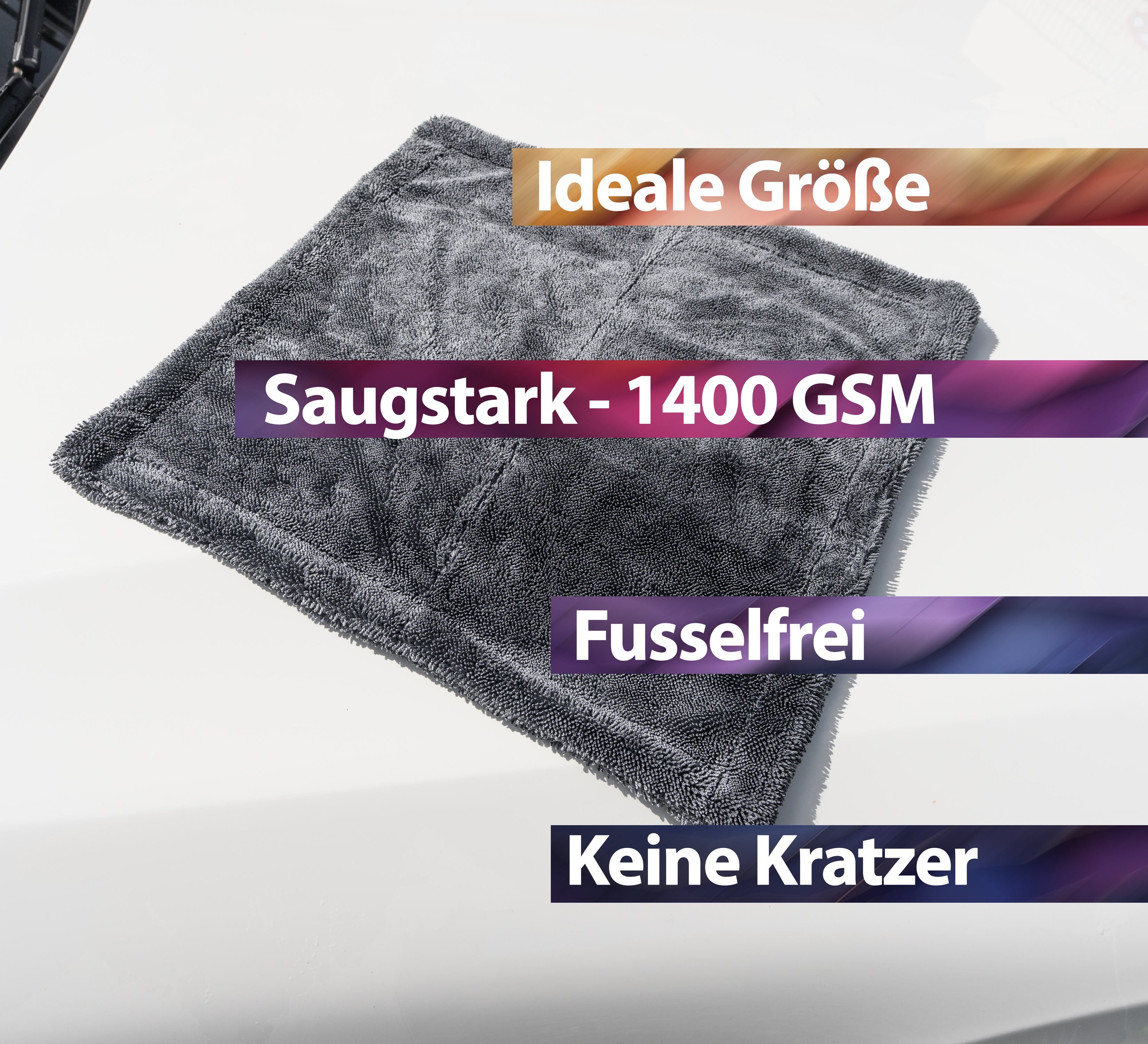 Microfiber cloth GRAY 1400 GSM