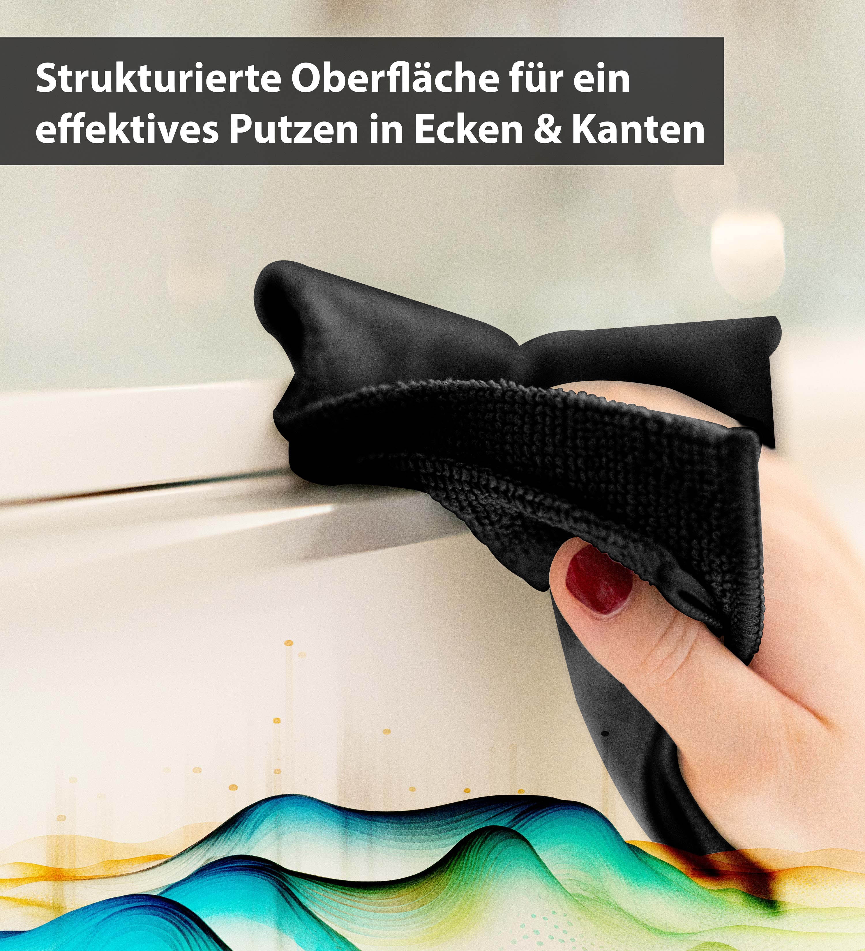 Microfiber cloths BLACK