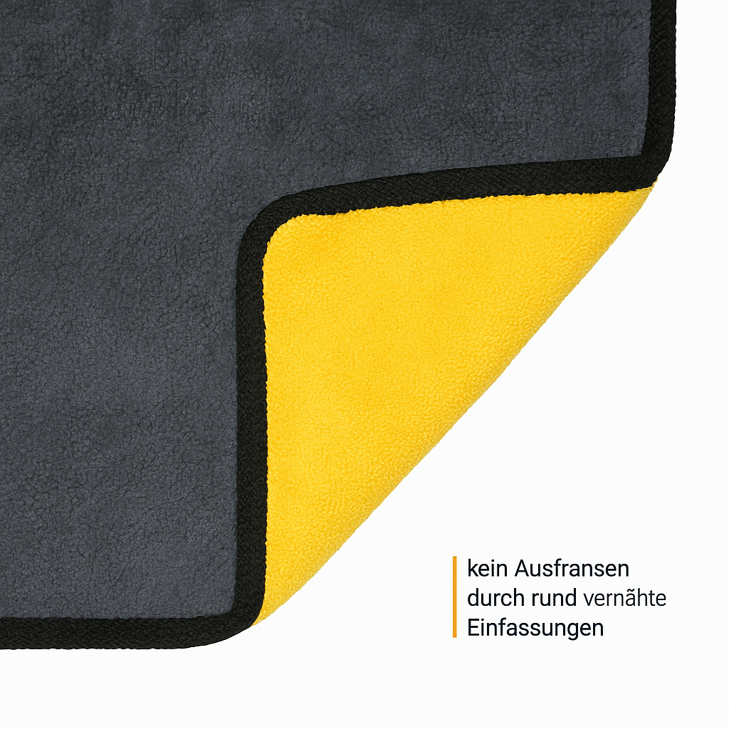 3 x Mikrofasertuch Gelb 500GSM 30x30cm