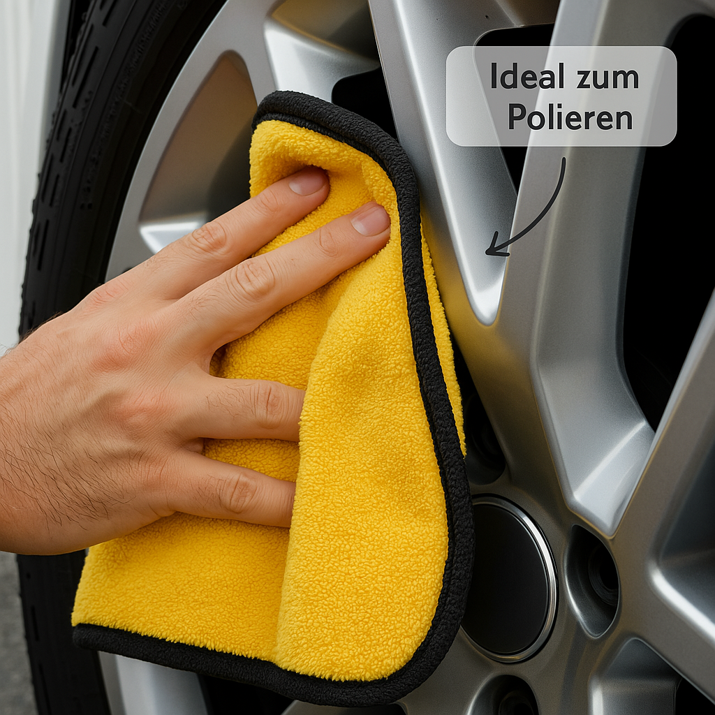 3 x Mikrofasertuch Gelb 500GSM 30x30cm