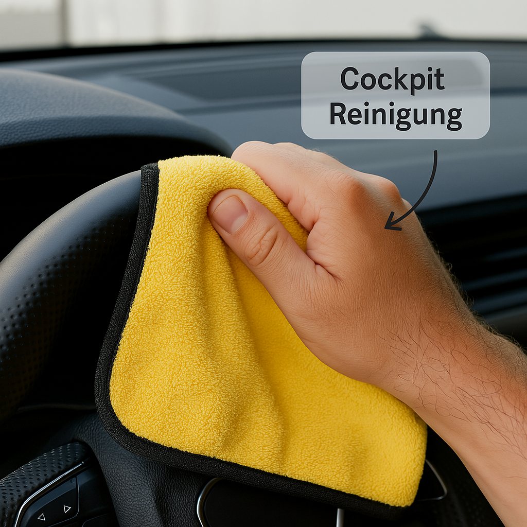 3 x Mikrofasertuch Gelb 500GSM 30x30cm