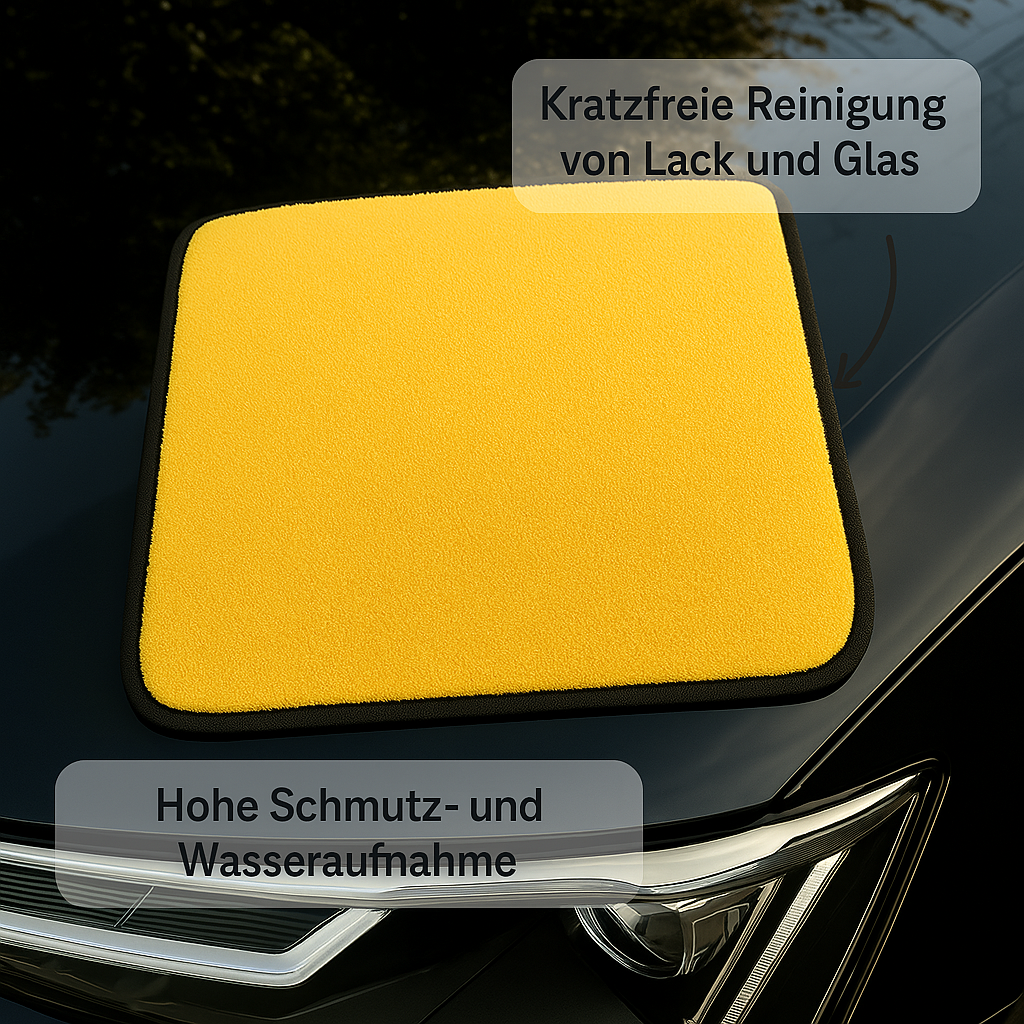 3 x Mikrofasertuch Gelb 500GSM 30x30cm