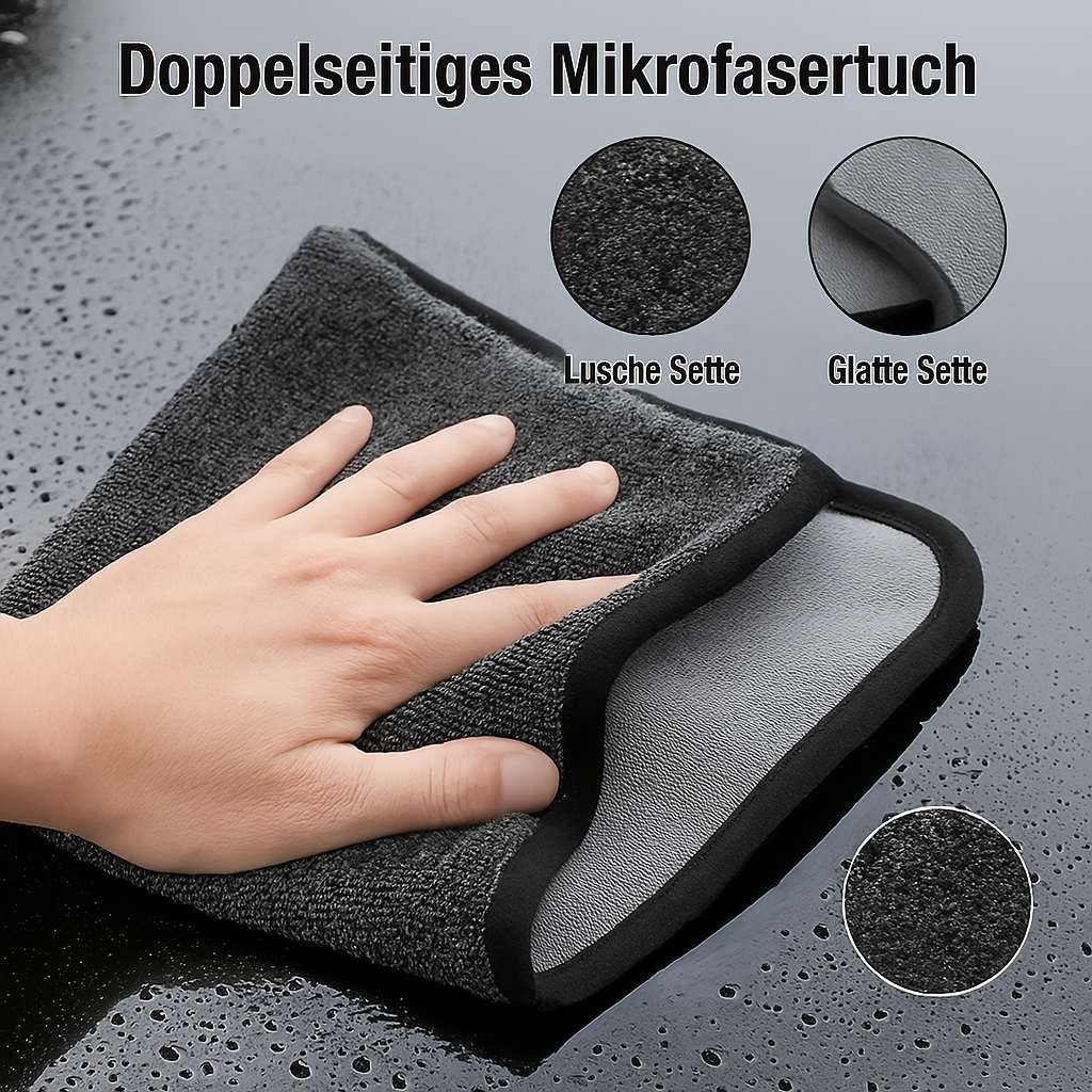 Special Mikrofasertuch 600GSM mit zwei unterschiedlichen Seiten 3xStück 30x30cm
