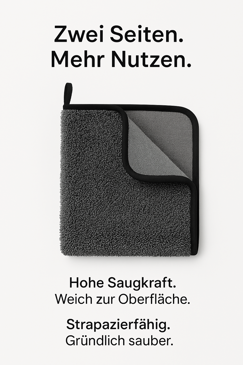 Special Mikrofasertuch 600GSM mit zwei unterschiedlichen Seiten 3xStück 30x30cm