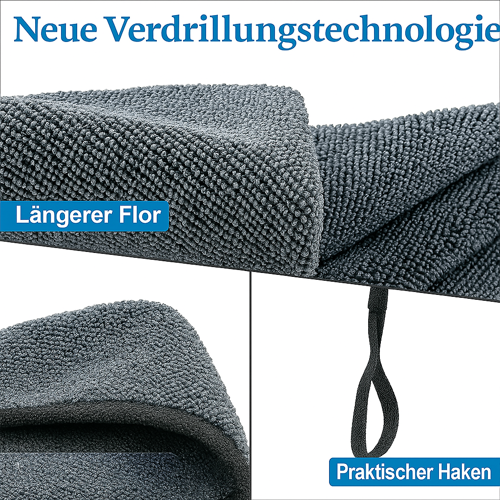 Special Mikrofasertuch 600GSM mit zwei unterschiedlichen Seiten 3xStück 30x30cm